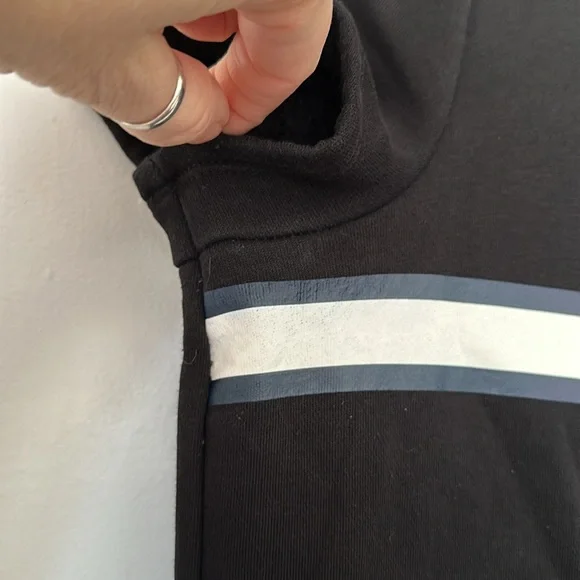 Tommy Hilfiger black sz med sweatshirt style dress embroidered letters 19.5” P2P - Picture 4 of 5